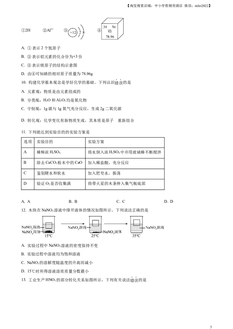 精品解析：2024年四川省眉山市中考化学真题（原卷版）_中考真题_5.化学中考真题2015-2024年_2024年中考化学真题_精品解析：2024年四川省眉山市中考化学真题