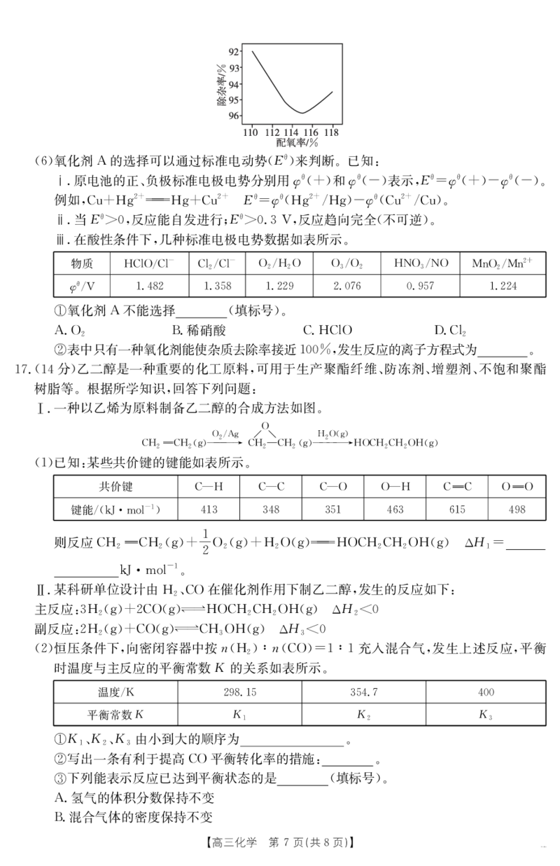 化学江西省2025届高三下学期4月联考（金太阳25-450C）_2025年5月_0502江西省2025届金太阳高三下学期4月联考（25-450C）（全科）