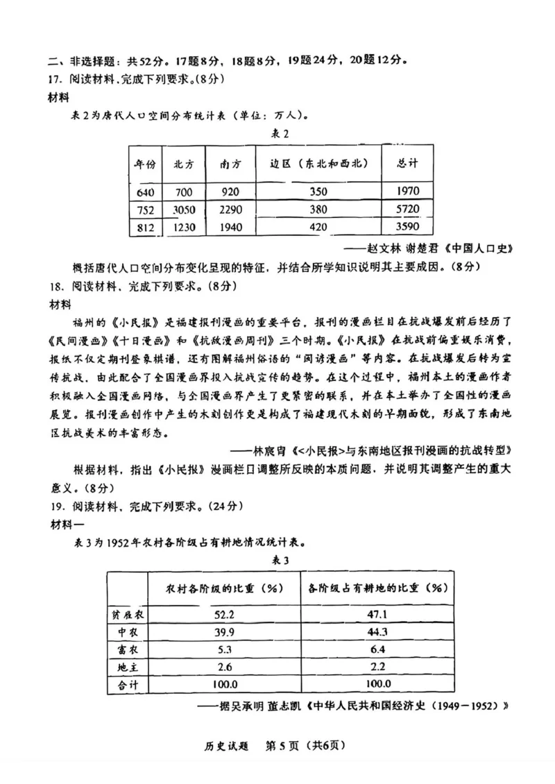 历史福建省名校联盟全国优质校2024-2025学年高三下学期2月大联考历史试卷_2025年2月_250206福建省名校联盟全国优质校2025届高三大联考