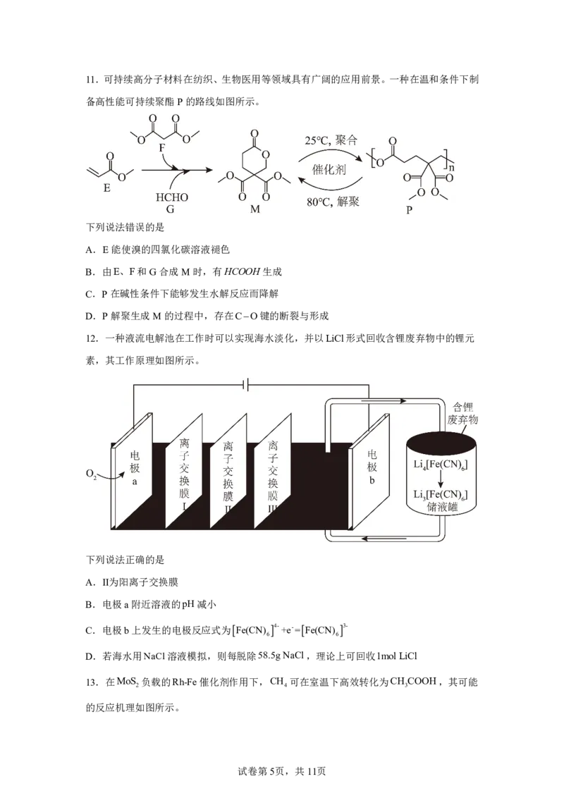河南2025年河南高考真题化学试题_1.高考2025全国各省真题+答案_8.高考化学真题及答案更新中_0.真题试卷化学Word版+PDF版