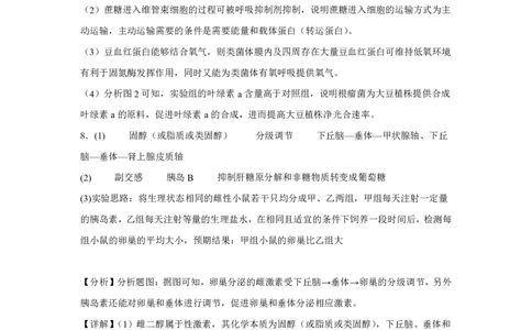 (8.41)-点睛押题卷&mdash;&mdash;新课标卷答案解析_2024高考押题卷_132024高途全系列_26高途点睛卷_2024点睛密卷-生物