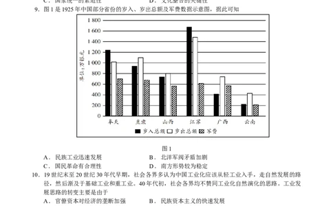 10月月考试卷_2025年10月_251017福建省厦门第一中学2025-2026学年高三上学期10月月考（全科）_福建省厦门第一中学2025-2026学年高三上学期10月月考历史试题（含答案）