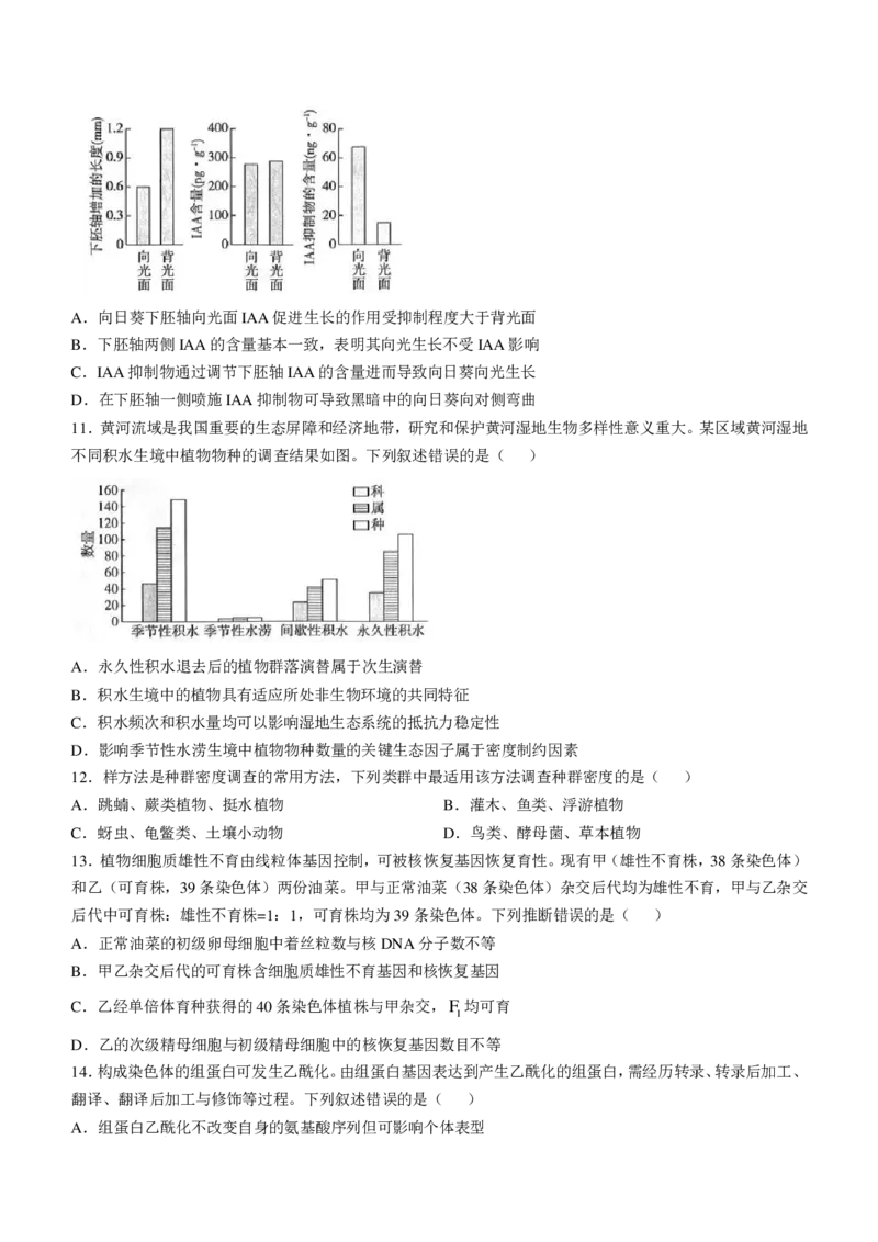 精品解析：2025年高考河南卷生物高考真题解析（参考版）_1.高考2025全国各省真题+答案_00.2025各省市高考真题及答案（按省份分类）_12、河南卷（9科全）_生物