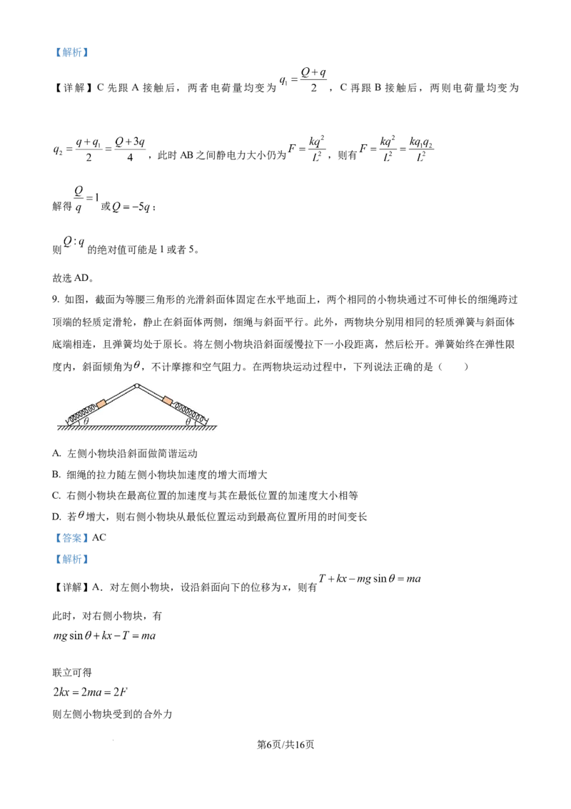 2025《高考真题&bull;河北》物理真题(解析版)_2025《全国高考真题卷》各地方卷_2025《高考真题&bull;河北》