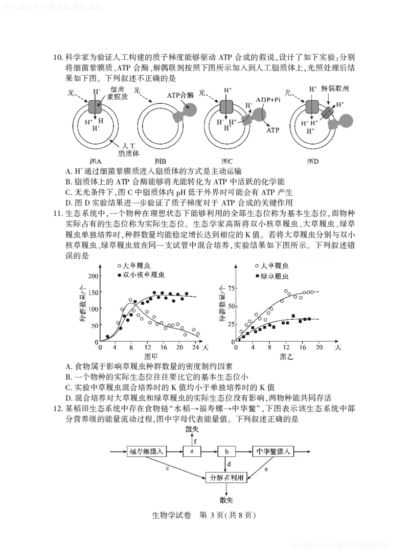 2025年湖北省八市高三（3月）联考生物_2025年3月_2503142025年湖北省八市高三(3月)联考（全科）_生物