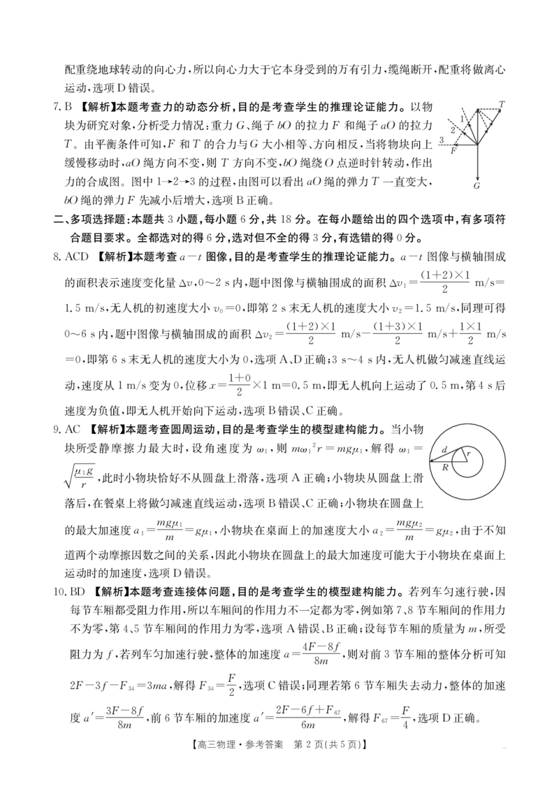 2025-2026年度上学期河南省高三年级第二次联考（26-37C）物理答案_2025年10月_251015河南省金太阳2025-2026年度上学期高三年级第二次联考（26-37C）（全科）