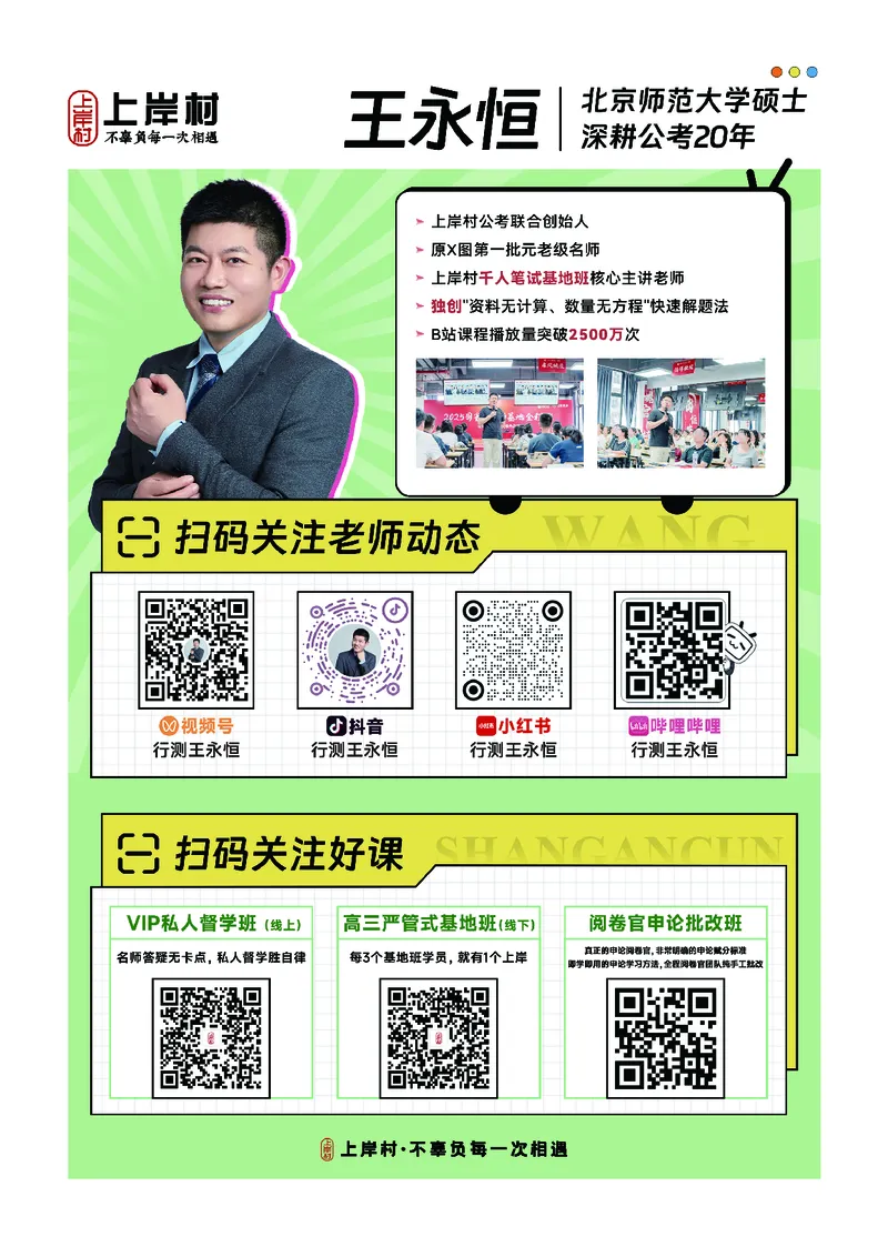 《上岸村&middot;一卡通》资料（王永恒）_2026考公资料_（28）上岸村合集（司马、章晓铭、王永恒、天晓、忠政、丁旭等）_2026年上岸村国省考行测申论一卡通_讲义
