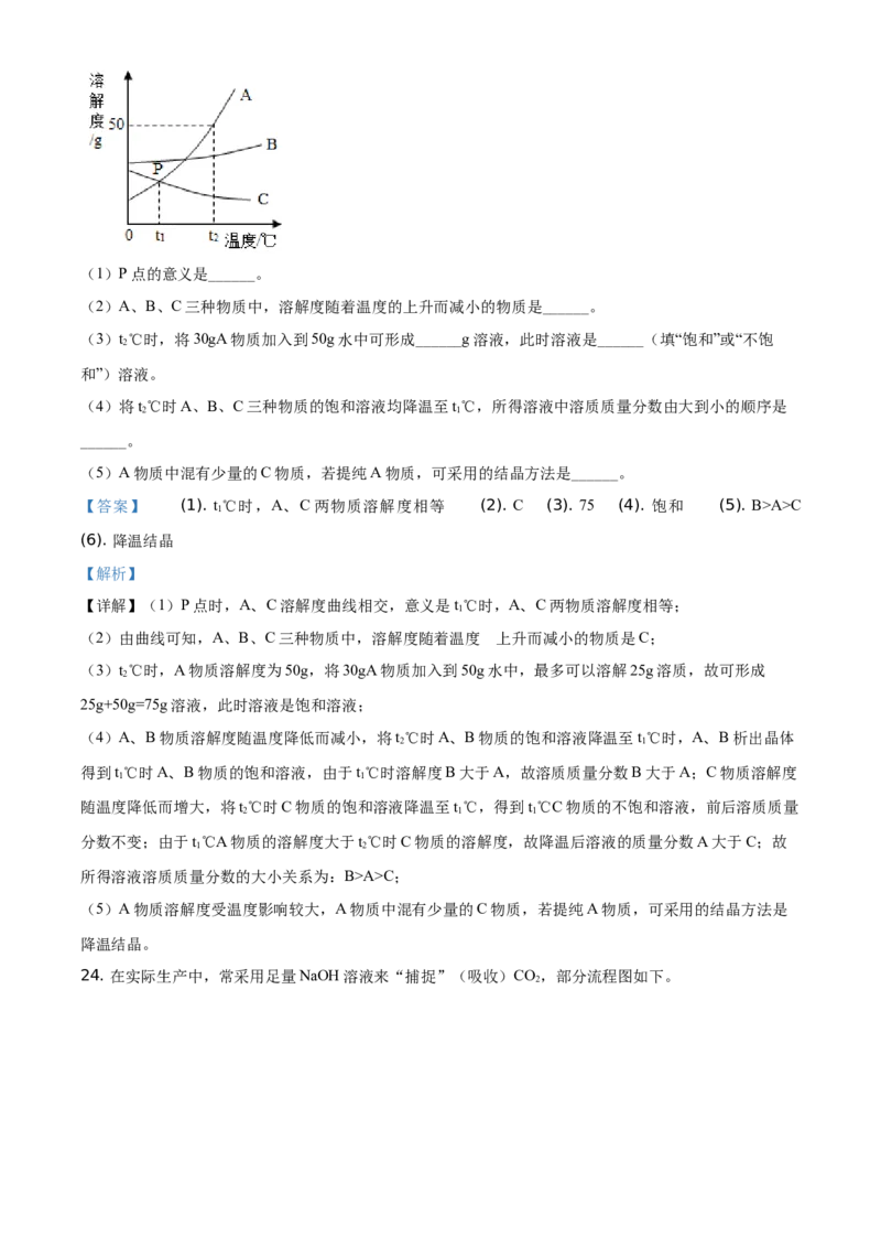 精品解析：湖南省怀化市2021年中考化学试题（解析版）_中考真题_5.化学中考真题2015-2024年_地区卷_湖南省_怀化化学12-222