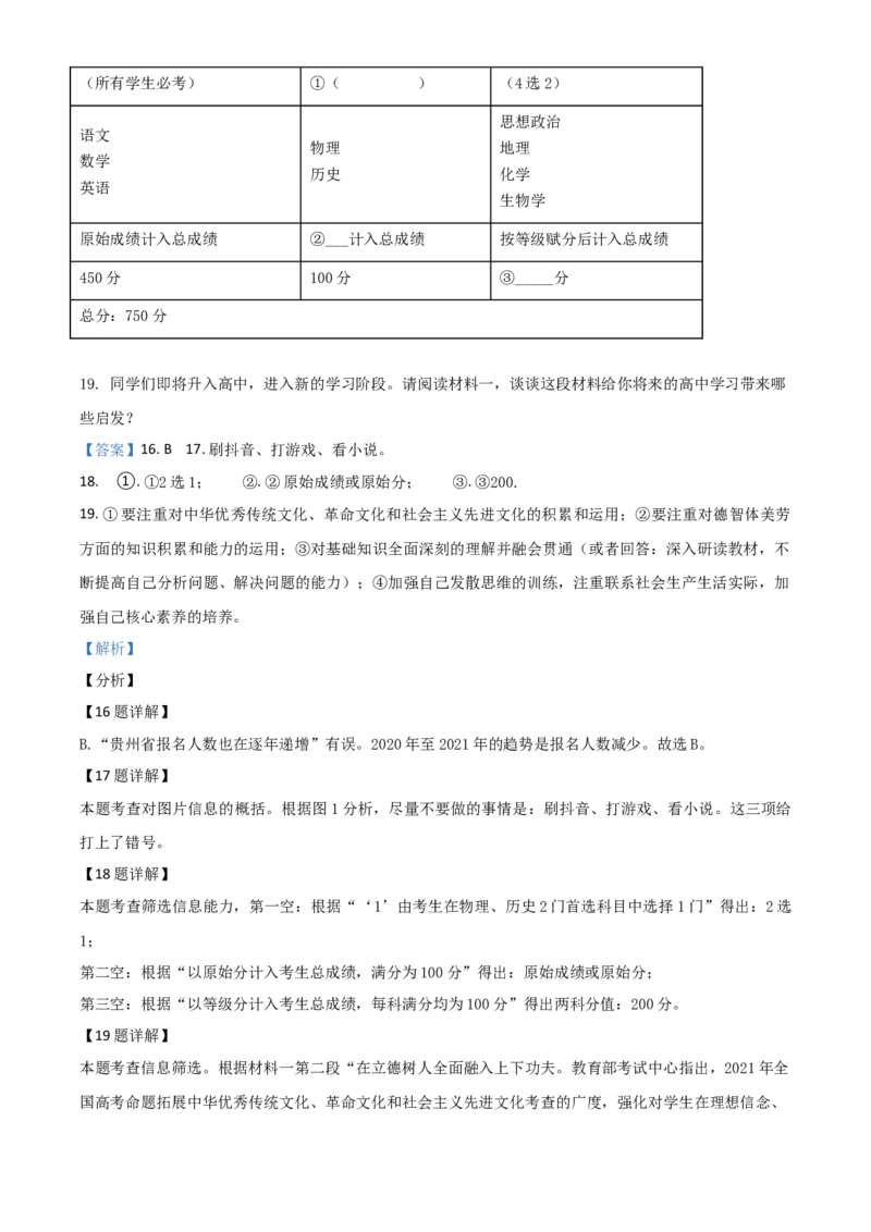贵州省黔东南苗族侗族自治州2021年中考语文试题（解析版）_中考真题_1.语文中考真题2015-2024年_2021中考语文真题86份_2021贵州省_黔东南语文