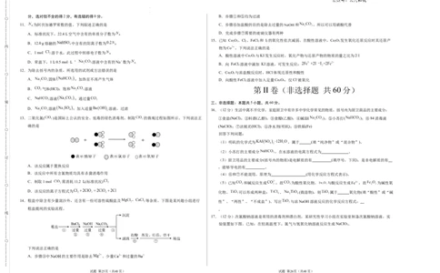 高一化学期中模拟卷（考试版）测试范围：第1章~第2章（鲁科版2019必修第一册）A3版_1多考区联考试卷