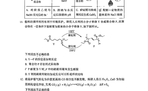2025北京朝阳高三一模化学试题及答案_2025年4月_250407北京市朝阳区2025届高三一模（全科）