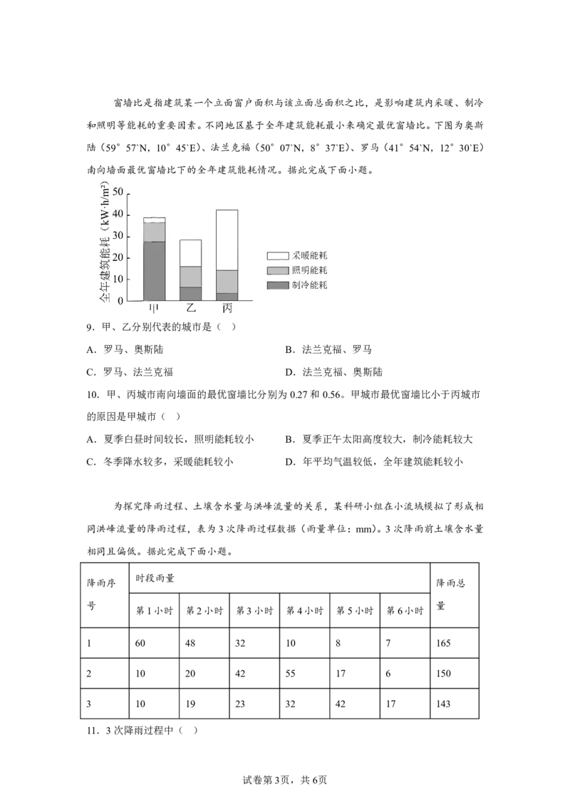河南2025年高考河南卷地理高考真题文档版-A4答案卷尾_1.高考2025全国各省真题+答案_4.高考地理真题及答案更新中