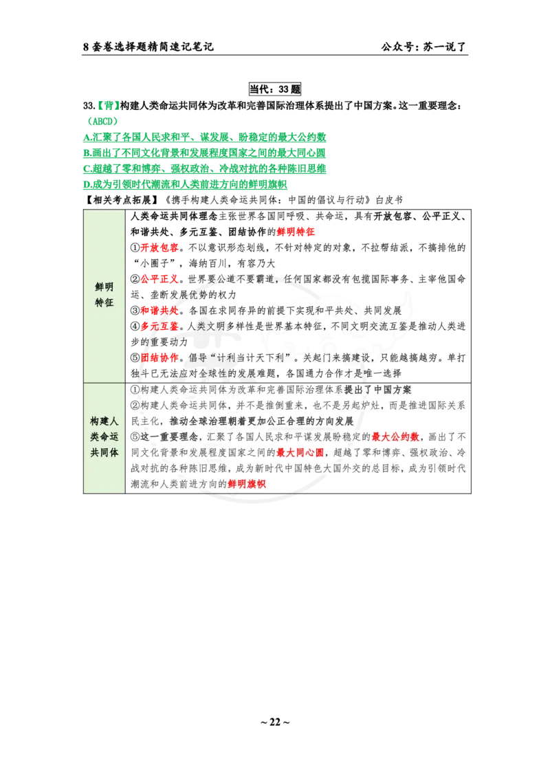 选择题速背笔记（合集）_2026考公资料_（49）政治理论合集_政治理论合集_2025考研政治pdf（笔记）_肖秀荣考研政治_24肖秀荣_24肖八背诵版_苏一