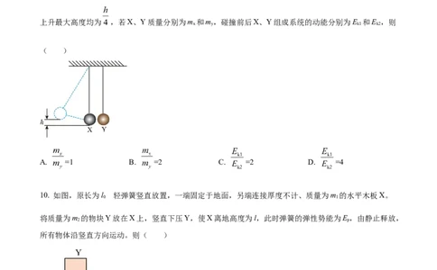 2025年1月八省联考高考综合改革适应性测试&mdash;&mdash;高三物理试卷Word版无答案（四川）_2025年1月_❤2025年高考综合改革适应性演练（八省联考）(1)