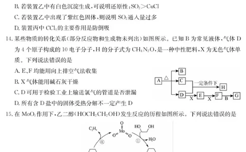 6025C化学（8页）_2025年9月_250915广东省2025-2026学年高三上学期9月月考（全科）_广东省2025-2026学年高三上学期9月月考化学试题（含答案）