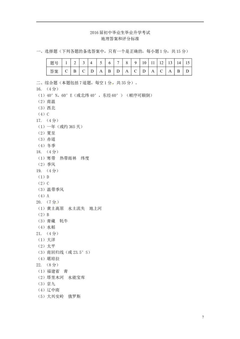 辽宁省营口市2015年中考地理真题试题（含答案）_中考真题_9.地理中考真题2015-2024年_2015年全国中考地理113份