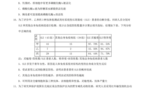 云南省玉溪第一中学2026届高三上学期适应性测试（四）生物Word版含答案_2025年9月_250924云南省玉溪第一中学2026届高三上学期适应性测试（四）（全科）