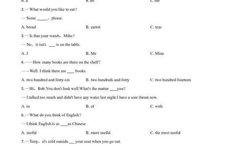 精品解析：湖南省湘西州2019年中考英语试卷（原卷版）_中考真题_3.英语中考真题2015-2024年_2019年全国中考YINGYU148份