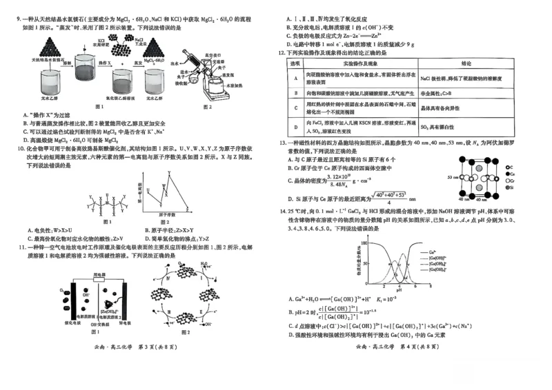 云南民族大学附属高级中学2026届高三联考卷（二）化学_2025年10月_12026年试卷教辅资源等多个文件_251018云南民族大学附属高级中学2026届高三联考卷（二）（全科）