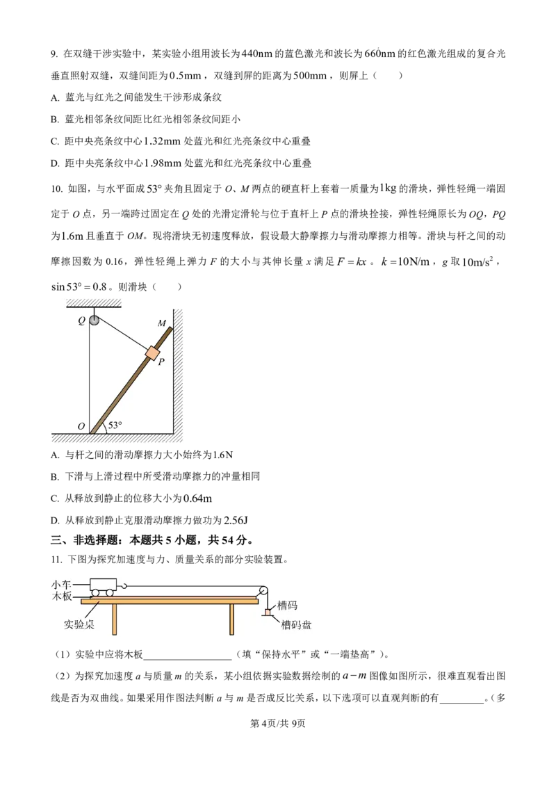 2025《高考真题&bull;陕晋青宁》物理试题+答案_2025《全国高考真题卷》各地方卷_2025《高考真题&bull;陕晋青宁》