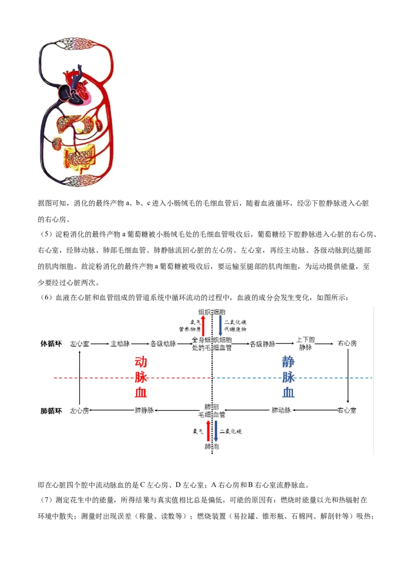 精品解析：湖南省衡阳市2021年中考生物试题（解析版）_中考真题_8.生物中考真题2015-2024年_地区卷_湖南省_湖南衡阳生物17-22