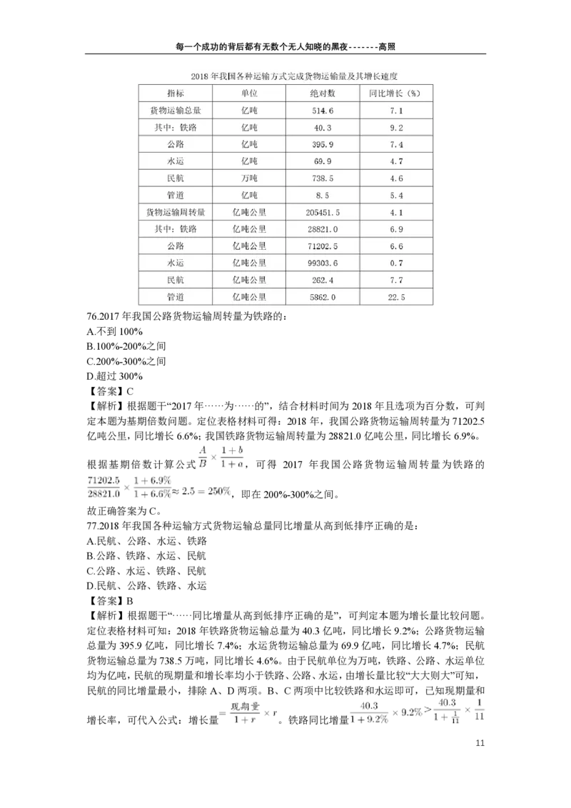 高照专项：运输类材料（6篇）_2026考公资料_超格合集_数资高照合集_速算高照抖音速算直播课_题本