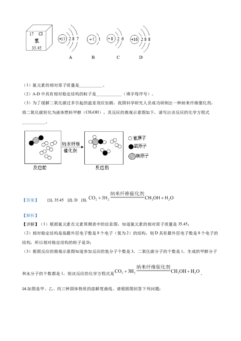 精品解析：辽宁省锦州市2020年中考化学试题（解析版）_中考真题_5.化学中考真题2015-2024年_2020中考化学真题（113份）_2020年中考真题精品解析化学（辽宁锦州卷）精编word版