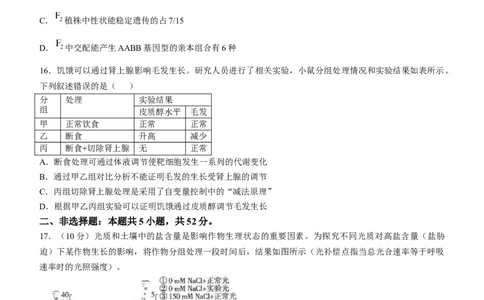 精品解析：2025年高考河南卷生物高考真题解析（参考版）_1.高考2025全国各省真题+答案_00.2025各省市高考真题及答案（按省份分类）_12、河南卷（9科全）_生物