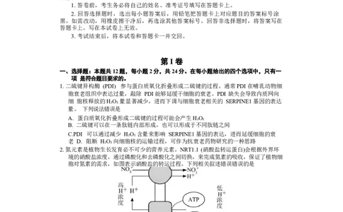 长郡生物_无_2024届湖南省长沙市长郡中学高三上学期期末适应性考试_湖南省长沙市长郡中学2024届高三上学期期末适应性考试生物