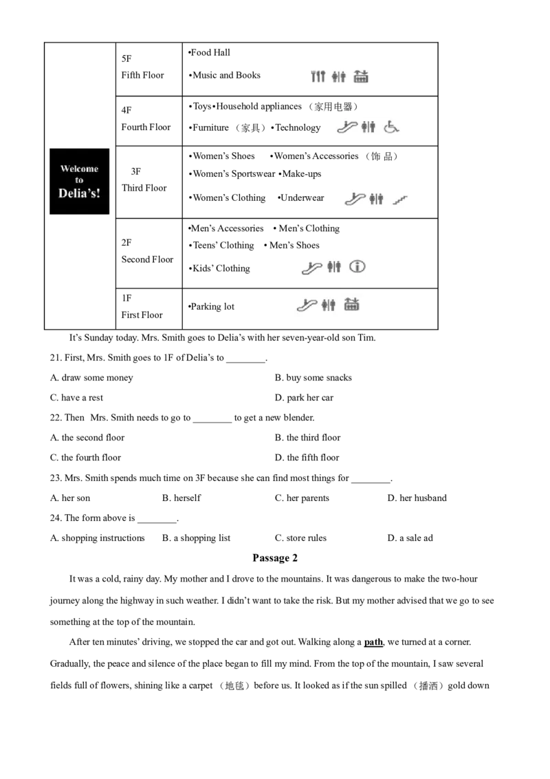 精品解析：辽宁省盘锦市2021年中考英语试题（原卷版）_中考真题_3.英语中考真题2015-2024年_2021中考英语真题86份_2021辽宁_精品解析：辽宁省盘锦市2021年中考英语试题