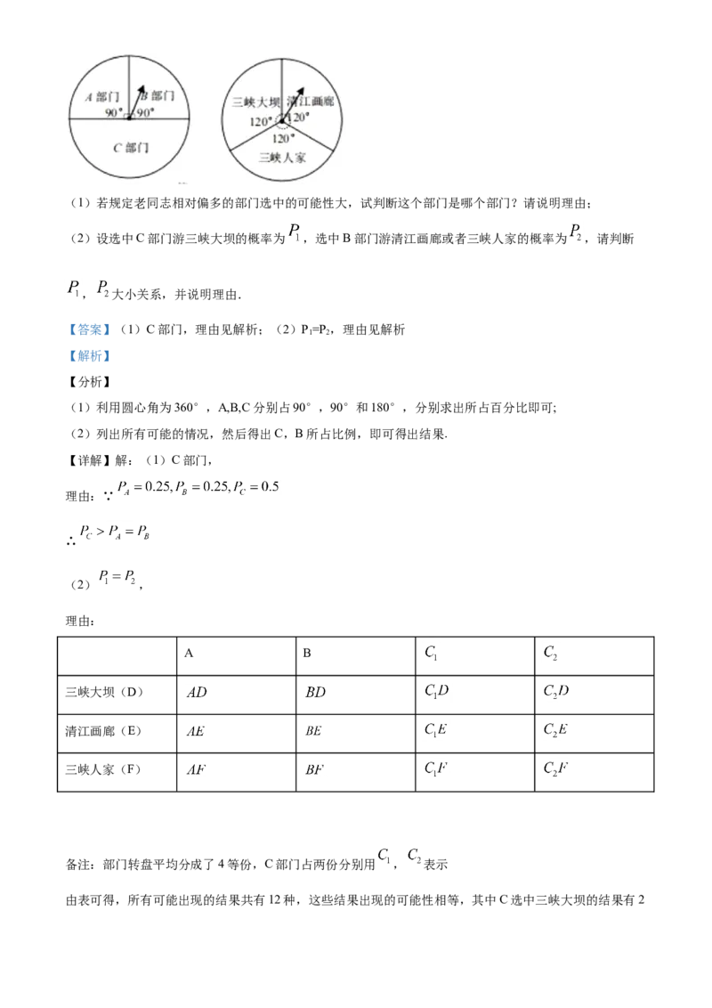 精品解析：湖北省宜昌市2020年中考数学试题（解析版）_中考真题_2.数学中考真题2015-2024年_2020全国多省多地中考数学真题126份_2020年中考真题精品解析数学（湖北宜昌卷）精编word版