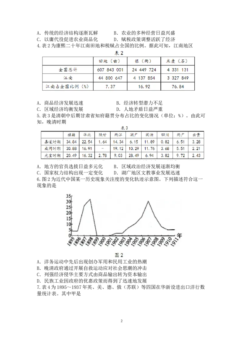 2025届山东省烟台市、德州市、东营市高三一模诊断性测试历史试题（Word版，含答案）_2025年3月_250305山东省烟台市、德州市、东营市2025年3月高三高考诊断性测试（一模）（全科）