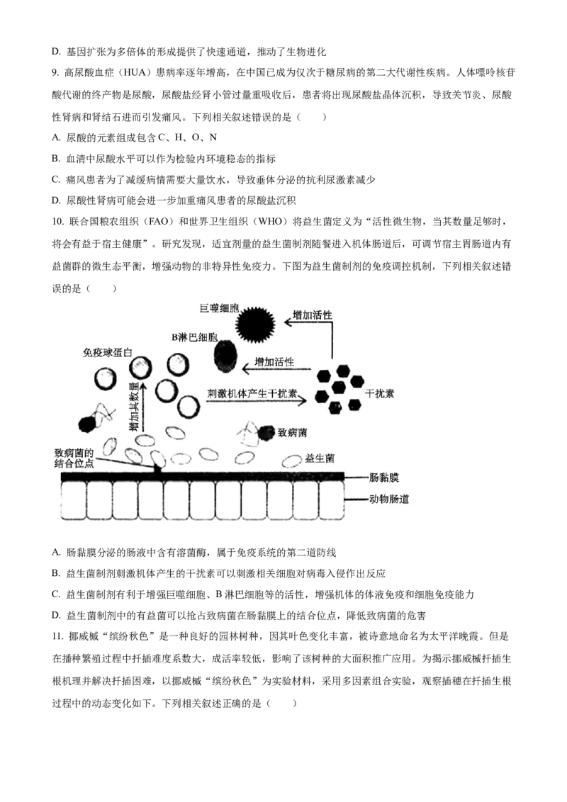 2025届黑龙江省齐齐哈尔市高三下学期一模生物学试题（含答案）_2025年3月_2503032025届黑龙江省齐齐哈尔市高三下学期一模