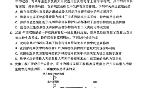 云南省保山市2024-2025学年高三上学期1月期末质量监测生物_2025年1月_250120云南省保山市2024-2025学年高三上学期1月期末质量监测试题