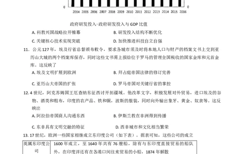 2025届江苏省南通市如皋市高三下学期适应性考试（二）历史试卷（含答案）_2025年4月_2504142025届江苏省南通市如皋市高三下学期适应性考试（二）（2.5模）（全科）