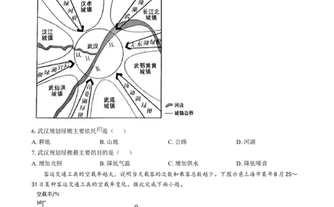 精品解析：2024年湖北省中考地理试题（原卷版）_中考真题_9.地理中考真题2015-2024年_2024中考地理真题_精品解析：2024年湖北省中考地理试题
