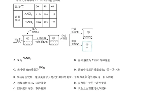 精品解析：2024年河北省中考化学真题（原卷版）_中考真题_5.化学中考真题2015-2024年_2024年中考化学真题_精品解析：2024年河北省中考化学真题