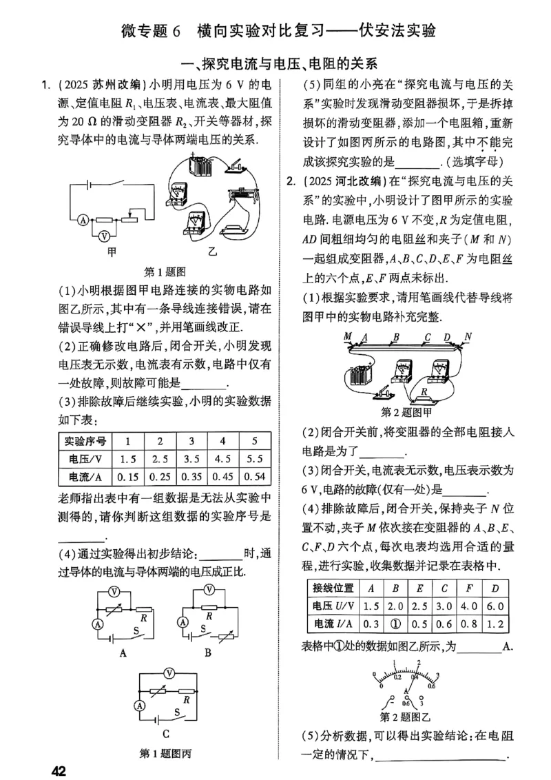 2026辽宁万唯试题研究（物理-2分层作业本）_26《万唯中考试题研究》辽宁_2026《辽宁万唯试题研究》物理