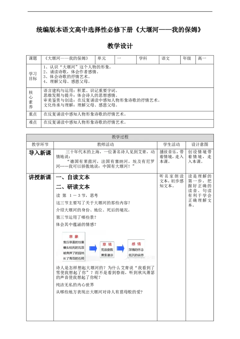 高中语文选择性必修下《大堰河&mdash;&mdash;我的保姆》第二课时_4-教培资料-26年最新资料-同步更新_初中高中教资_03科三专项（进去保存报考的学科即可）_12小某书热门博主（高中语文）