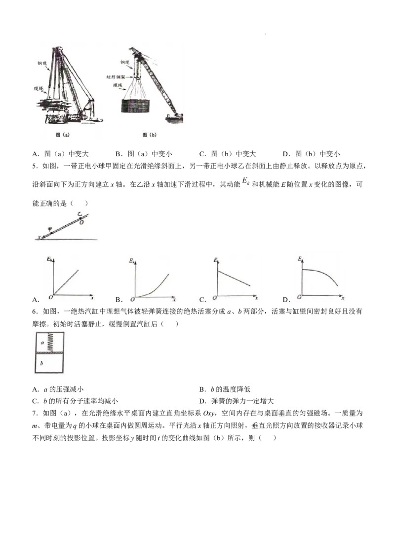 2025年1月内蒙古普通高等学校招生考试适应性测试（八省联考）物理试题_2025年1月_2501062025年高考综合改革适应性演练（八省联考）