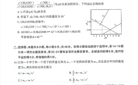 乌鲁木齐地区2025年高三年级第二次质量监测理综_2025年3月_250326新疆维吾尔自治区乌鲁木齐地区2025年高三年级第二次质量监测（全科）