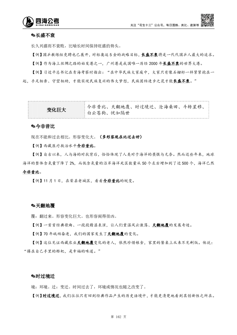 高频成语+高频实词800词（上册）_2026考公资料_（01）花生十三_04刷题班2026年省考四海行测2000题海海刷(1)_03.言语理解刷题_赠送-高频成语实词800词