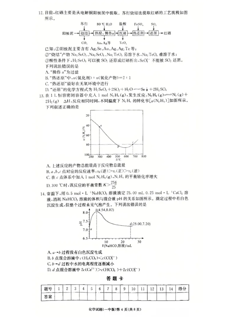 2025～2026一中2_2025年10月_251007湖南省长沙市第一中学2025-2026学年高三上学期月考（二）_湖南省长沙市第一中学2025-2026学年高三上学期月考（二）化学试题