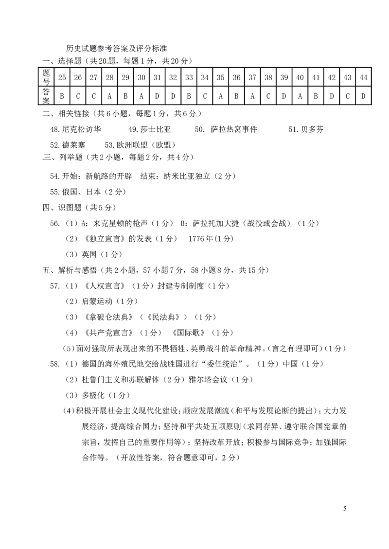 辽宁省丹东市2016年中考历史真题试题（含答案）_中考真题_6.历史中考真题2015-2024年_2016年全国中考历史107份