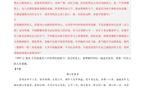 进阶练08文言文对比阅读（中考高频重难点）20篇（全国通用）（解析版）_120中考语文全套复习_中考语文复习总复习_一轮复习资料_进阶练_教师版（含答案解析）