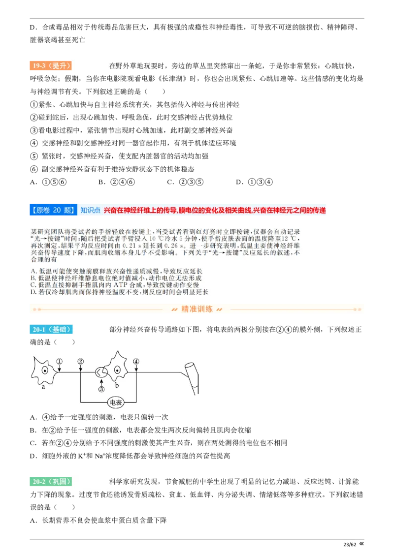 点石联考2025年10月高二生物巩固卷(1)_1多考区联考_251025点石联考2025年10月高二巩固卷（全）