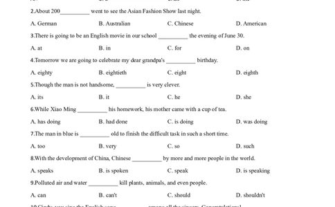 精品解析：贵州省黔南州2020年中考英语试题（原卷版）_中考真题_3.英语中考真题2015-2024年_2020全国多省多地中考英语真题145份_2020年中考真题精品解析英语（贵州黔南卷）精编word版