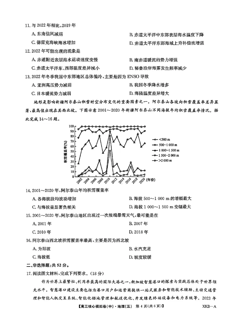 高三地理_2024届河北省唐县第一中学高三上学期1月期末考试_河北省唐县第一中学2024届高三上学期1月期末考试地理