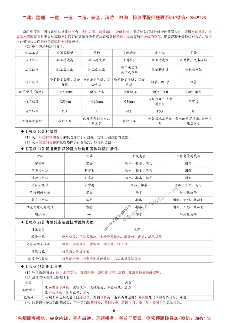 2025年一级建造师《市政公用工程管理与实务》考前七页纸_2026年一级建造师_2026年一建市政_2025年一建市政SVIP_05-考前密训✿央企特训✿机构普押