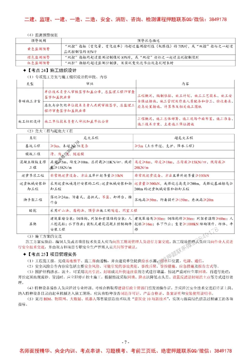 2025年一级建造师《市政公用工程管理与实务》考前七页纸_2026年一级建造师_2026年一建市政_2025年一建市政SVIP_05-考前密训✿央企特训✿机构普押
